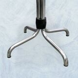 Vintage Brabantia stools in black faux leather and chrome metal – years