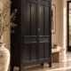 Renovated black Art Deco Parisian wardrobe