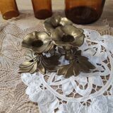 Brass flower candle holder