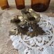Brass flower candle holder