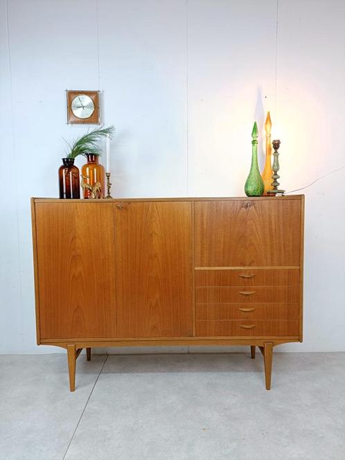 Vintage Scandinavian teak wall unit