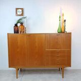 Vintage Scandinavian teak wall unit