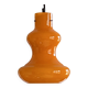 Vintage orange opaline glass pendant light