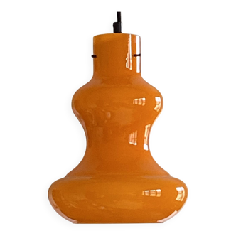 Vintage orange opaline glass pendant light