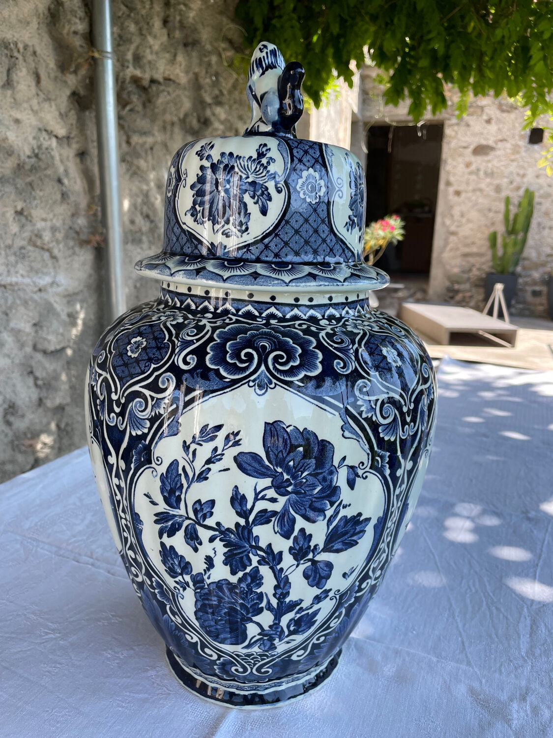 Delftware vase by Boch Royal Sphinx