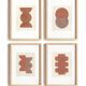 Collection de 4 peintures abstraites sur papier signées Eawy
