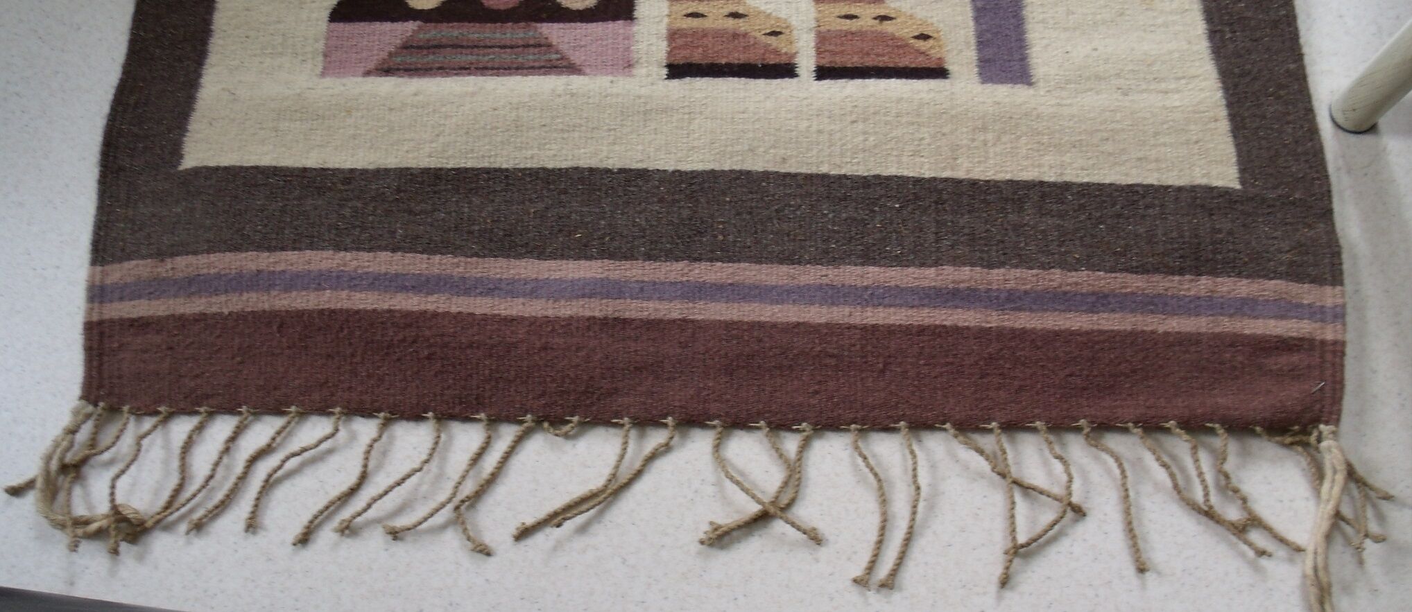 Carpet wool decorative Mexican ethnic, 146 x 97