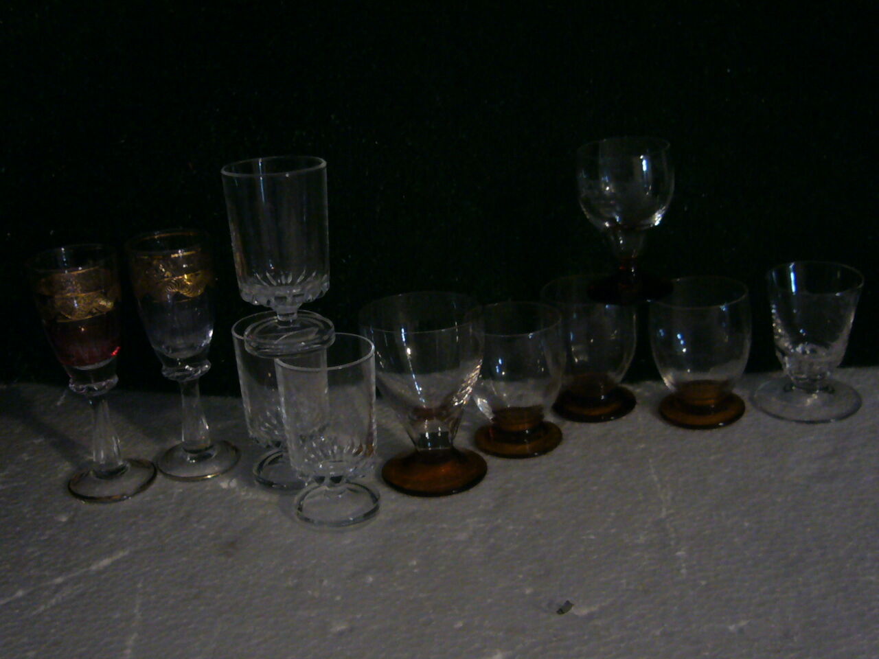 17 ex liquor crystal glass set