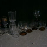 17 ex liquor crystal glass set