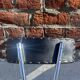 Lot 4 chaises vintage skaï noir et métal chromé