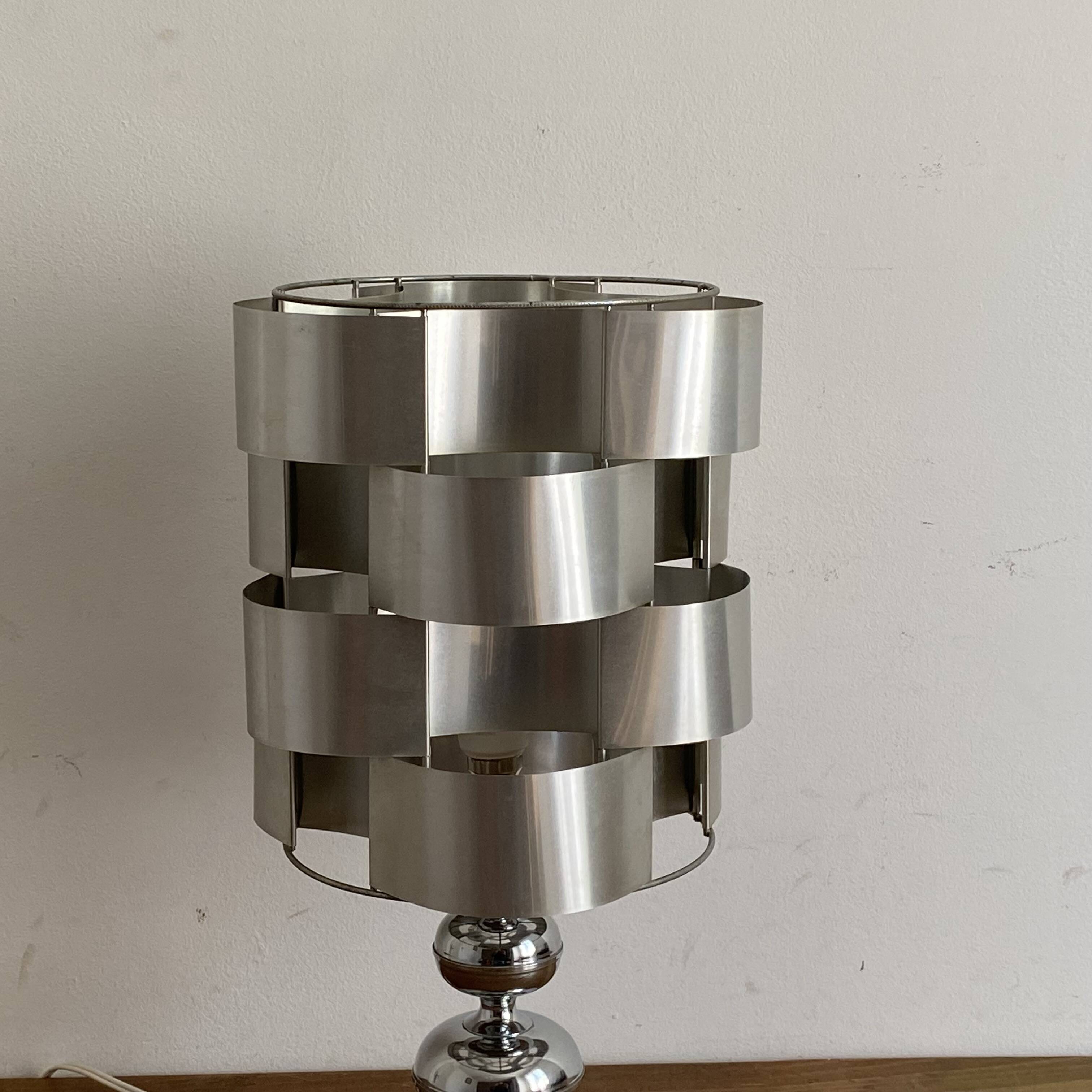 Lamp with lampshade max sauze. 1970. space age.