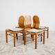 JYSK Ensemble de 4 chaises de salle à manger design mid-century scandinave des années 70