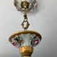 Old chandelier Capodimonte porcelain Italy 6 arms