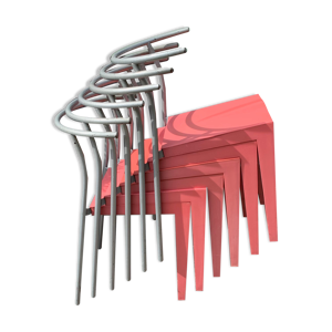 6 chaises Dr Glob de Philippe starck