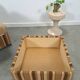 Gestreepte elementen fauteuil met hocker of sofa