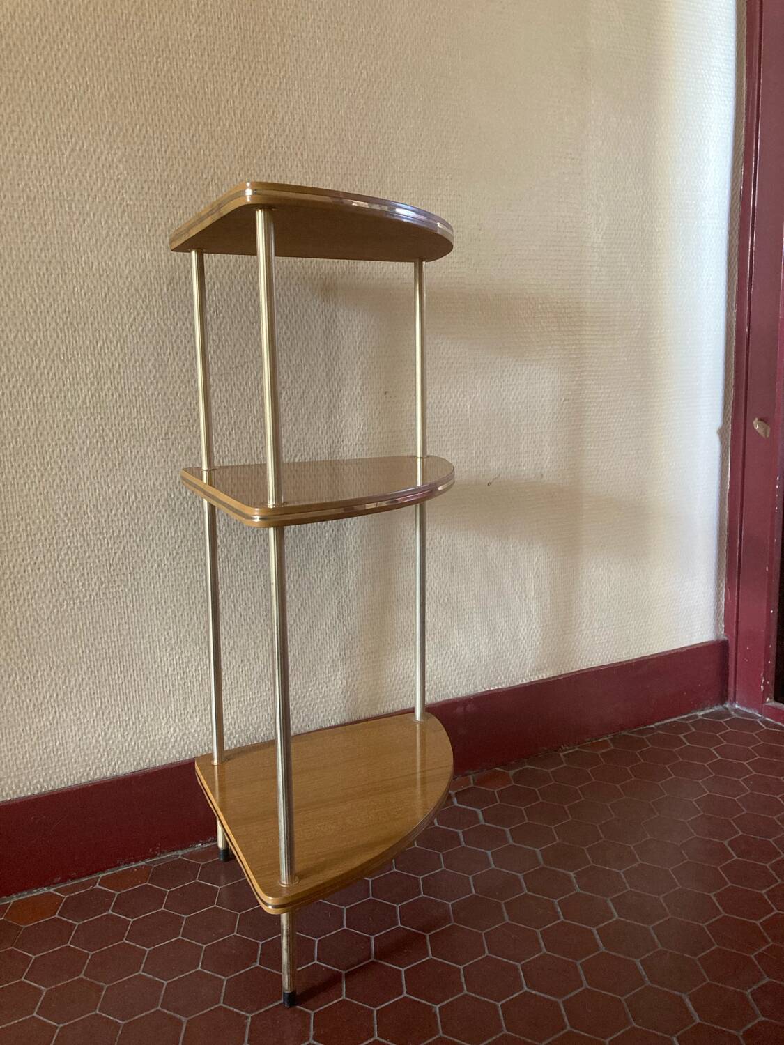 Étagère d’angle 1960 formica