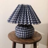 Superb Jacadi blue check bedside lamp