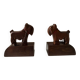 Pair of wooden bookends with Scottish Terrier dog design, 1950s