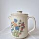 Cafetière en grès à fleurs '70s - Vintage
