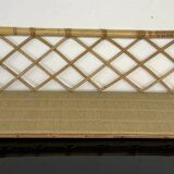 Vintage rattan wall shelf