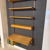 Vintage bookcase | Desk | With lighting | Kai Kristiansen | Wall shelves | Oak
