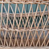 Antique wicker magazine rack