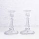 Pair of glass candlesticks