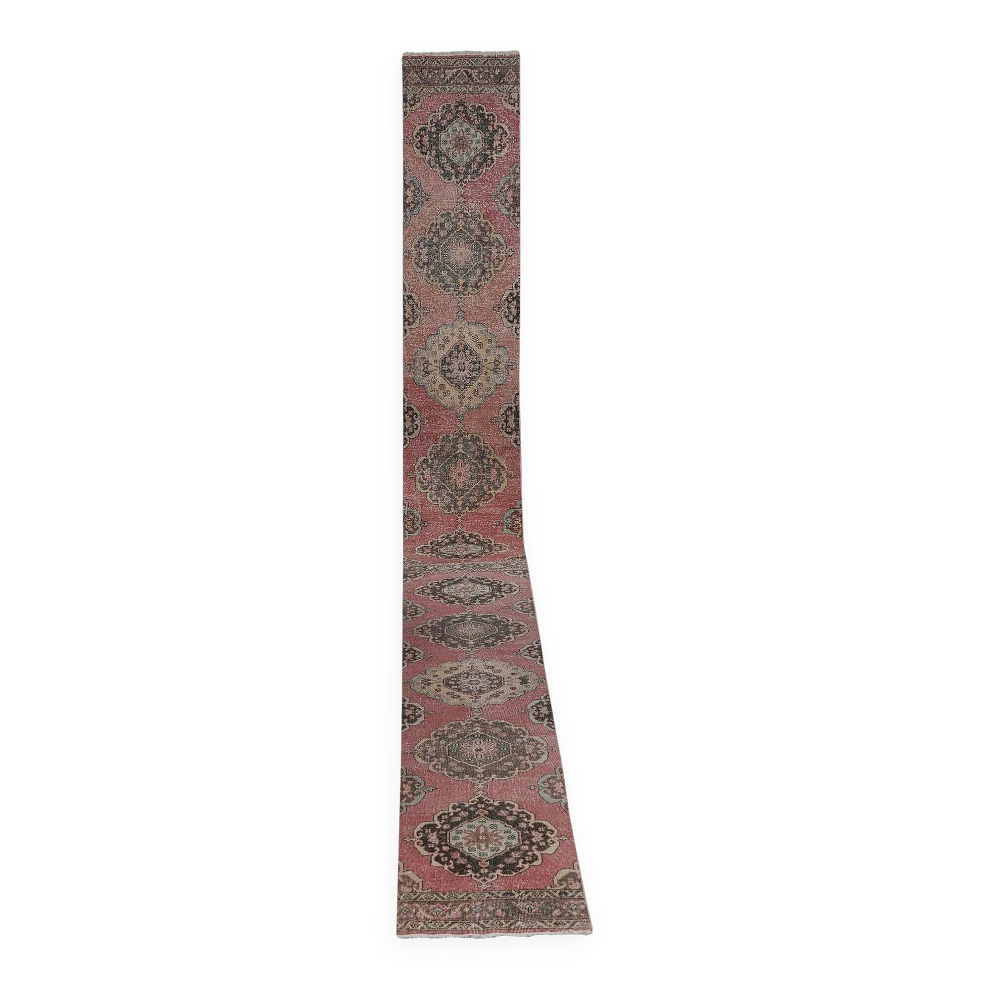 Vintage Turkish hallway rug 71x756 cm