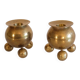 Pair of Scandinavian brass candle holder 1970