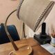 Temde Leuchten desk lamp with a gooseneck in teak, 1960s design.