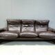Maralunga leather sofa by Vico Magistretti for Cassina, 1973
