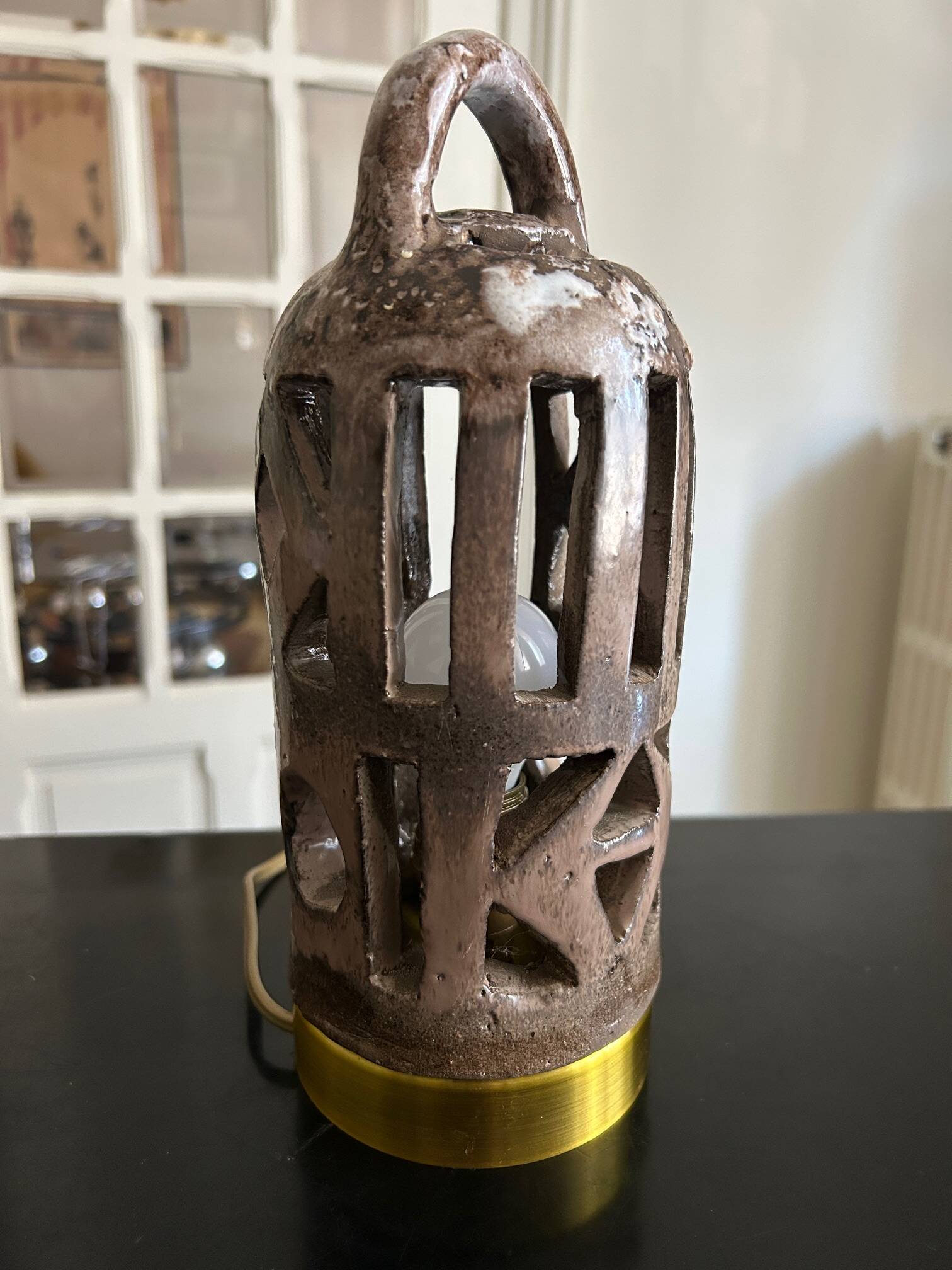 openwork ceramic lamp