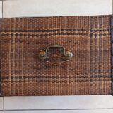 Old wicker trunk