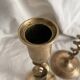 Pair of twisted brass candlesticks