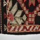 4x8 Red & Black Star Pattern Vintage Kilim Rug, 136x234Cm