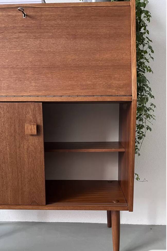 1960s teak secretary desk