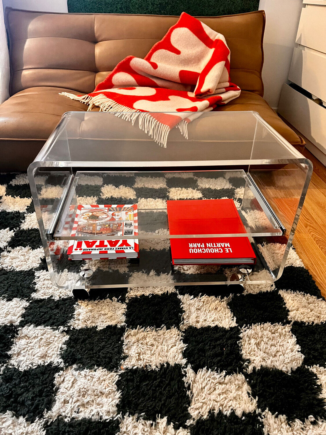 Plexiglass coffee table
