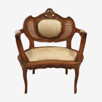 Fauteuil cabriolet rocaille style Louis XV début XXème s.