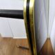 Grande table basse 1960' décor rococo & pieds compas