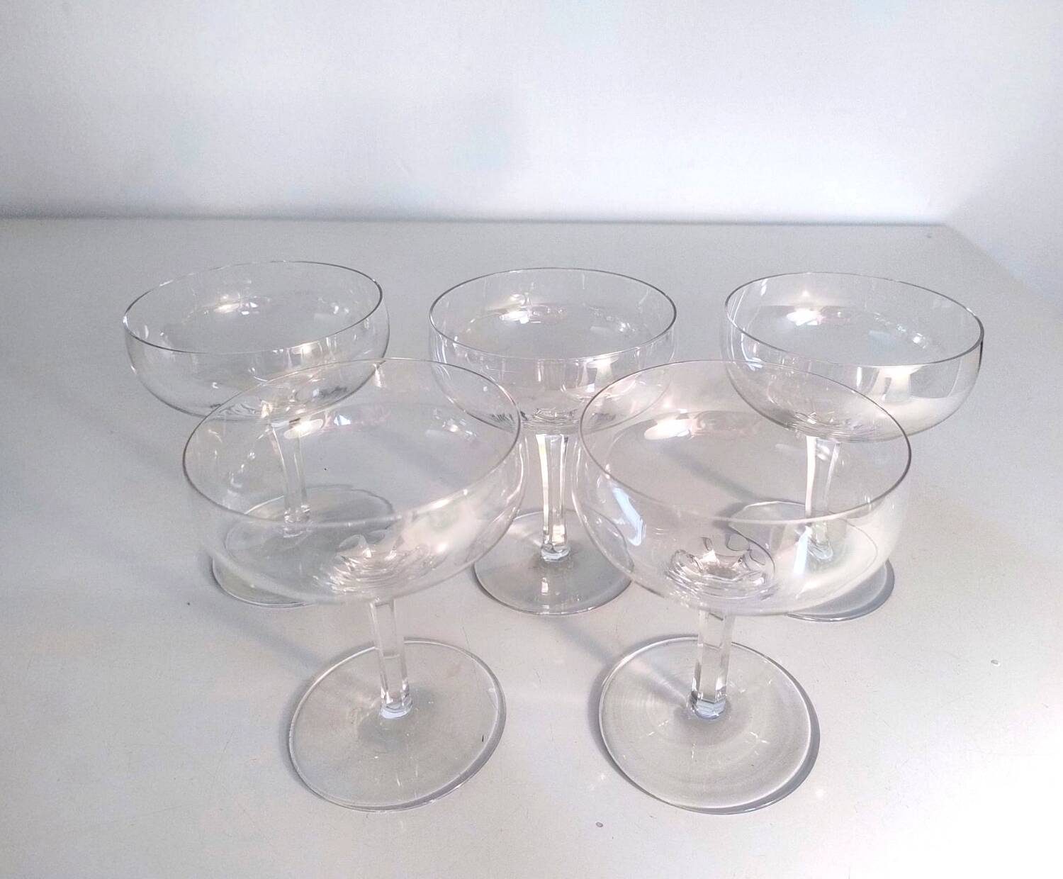 5 coupes de champagne Baccarat - v. 1933 Perfection