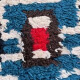 Moroccan carpet Berbere Boucherouite red