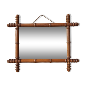 Mirour en bois tourné - imitation