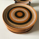 Sarreguemine dessert plates, hawai