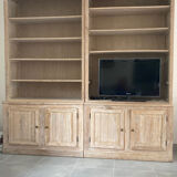 AmPm bookcase in ceruse solid wood