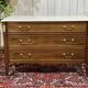 Louis XVI commode in mahogany with a marble top from the 1950s.