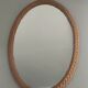Vintage rattan braided mirror 65x44cm