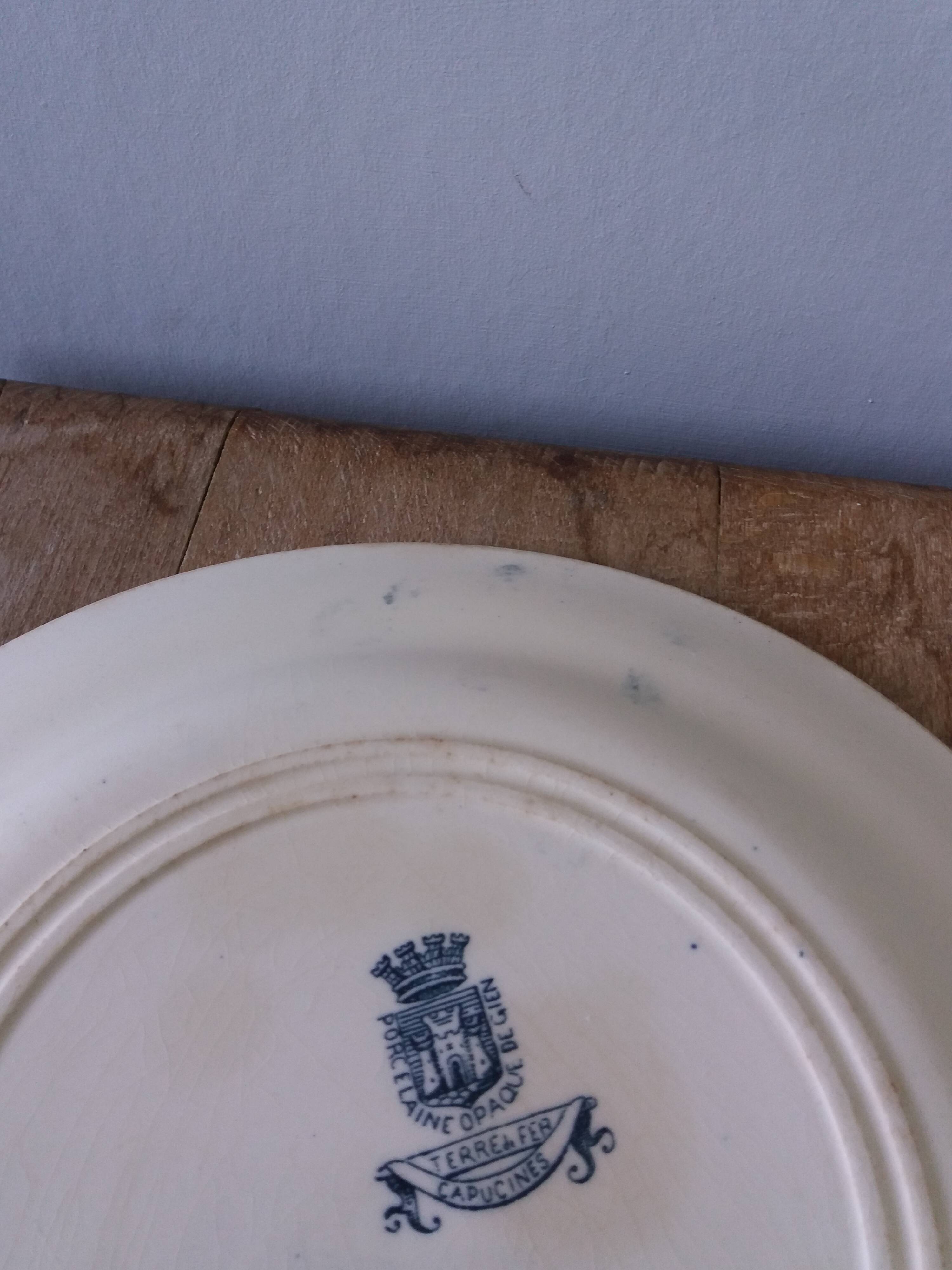 Gien Capucines Terre de fer flat plate