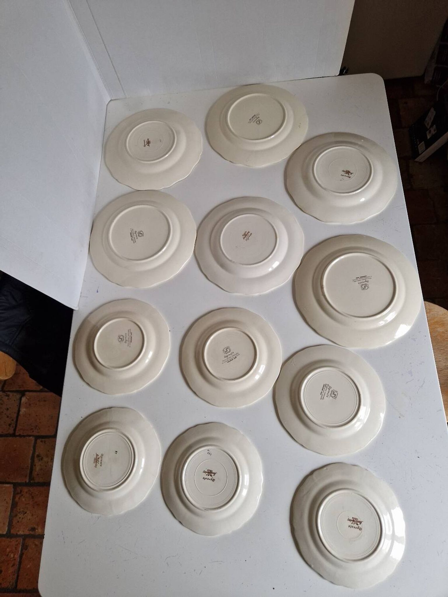 Set of 12 Sarreguemines Plates, Agreste Models
