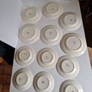 Set of 12 Sarreguemines Plates, Agreste Models