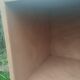 Vintage antique display shelf with Scandinavian tapered legs.